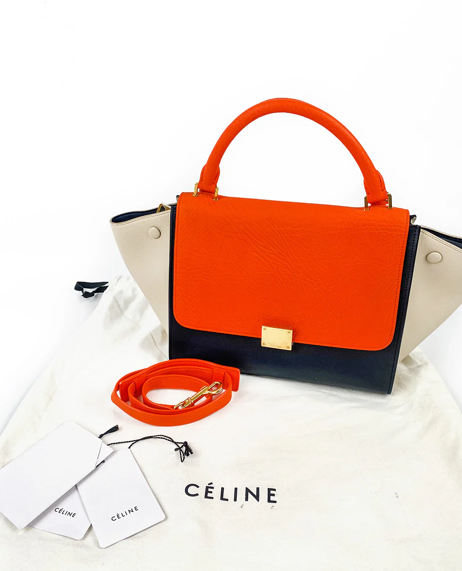 Celine Trapeze Small Multicolor Bright Orange - Image 8