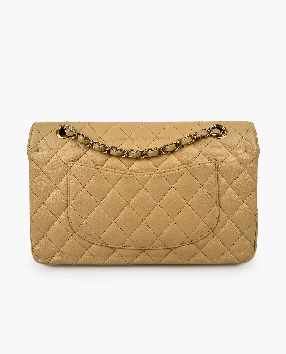 Chanel Timeless Medium Beige Caviar GHW - Image 4