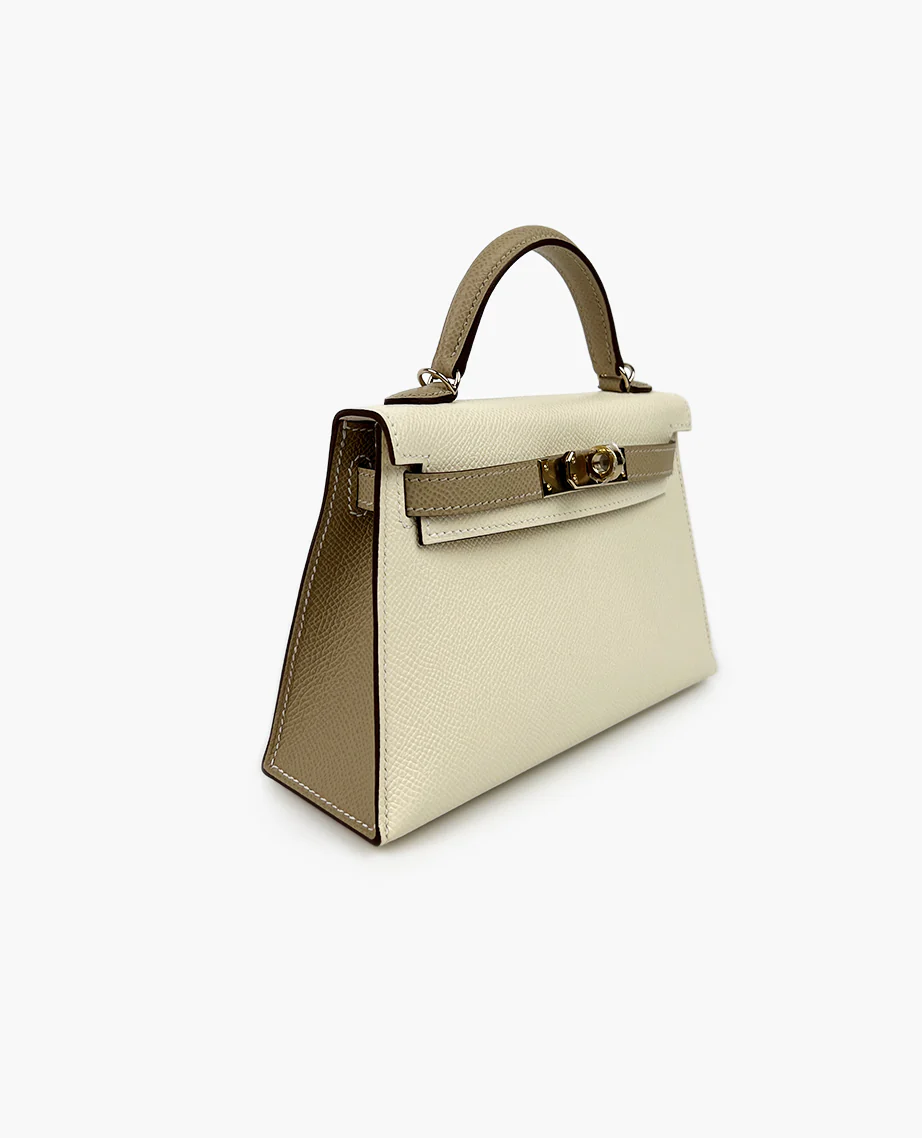 Hermès Mini Kelly 20 Nata and Trench Epsom Sellier HSS GHW - Image 3