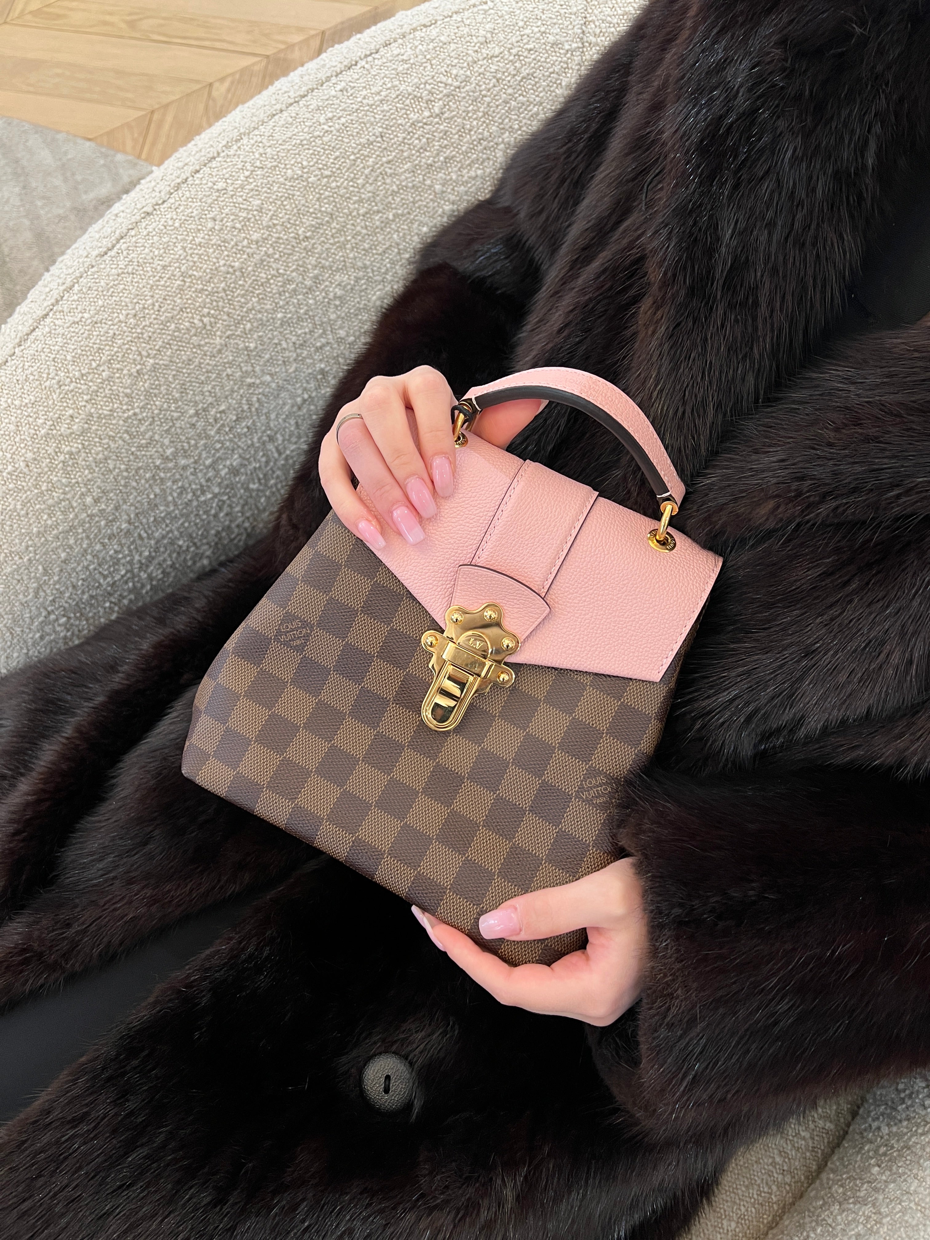 Louis Vuitton Clapton Damier Ebene Rose Ballerine - Image 8